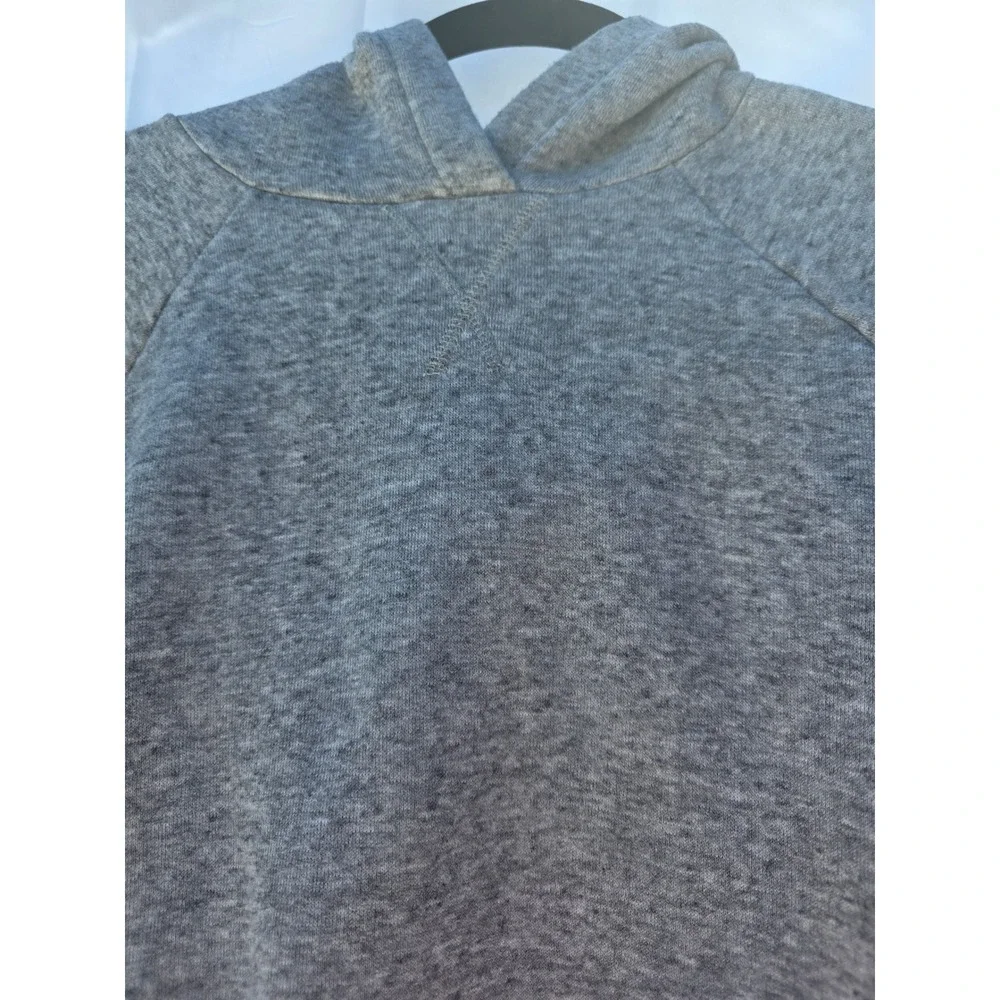 Madewell MWL Heather Grey Raglan Sleeve Pullover Hoodie Sweatshirt XS - Picture 2 of 6